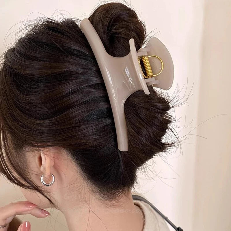 Large Hair Claw Clip — Elegant Solid Strong-Hold Jaw Clip for Women — view 4 of hair accessories