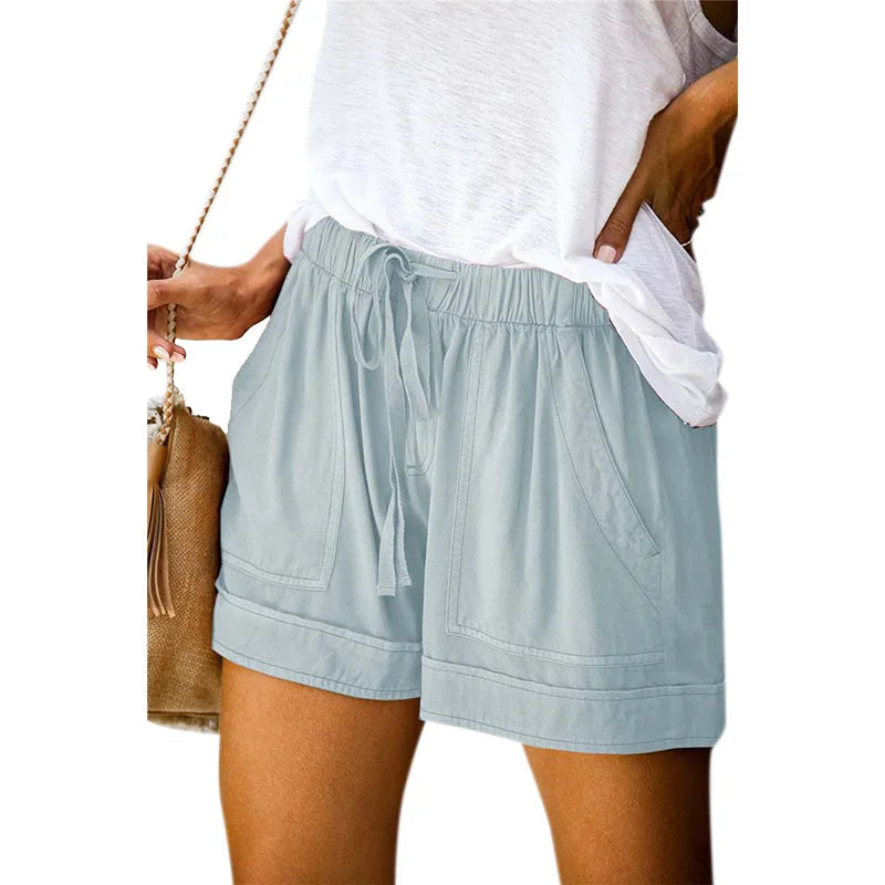 Plus-Size Women’s Sport Shorts — S-5XL Rope-Tie Summer Yoga Leggings Shorts — view 4 of shorts