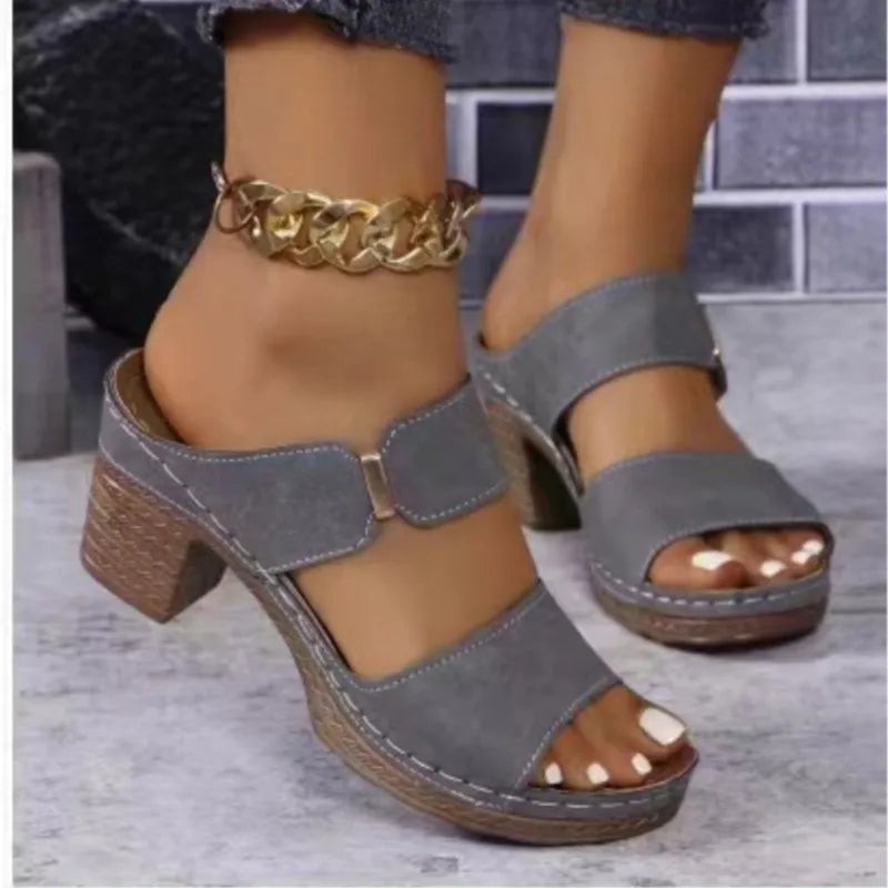 Sandals & Slides — Elegant Wedge Slide Sandals, Breathable Comfort Summer Footwear — view 8 of sandals & slides