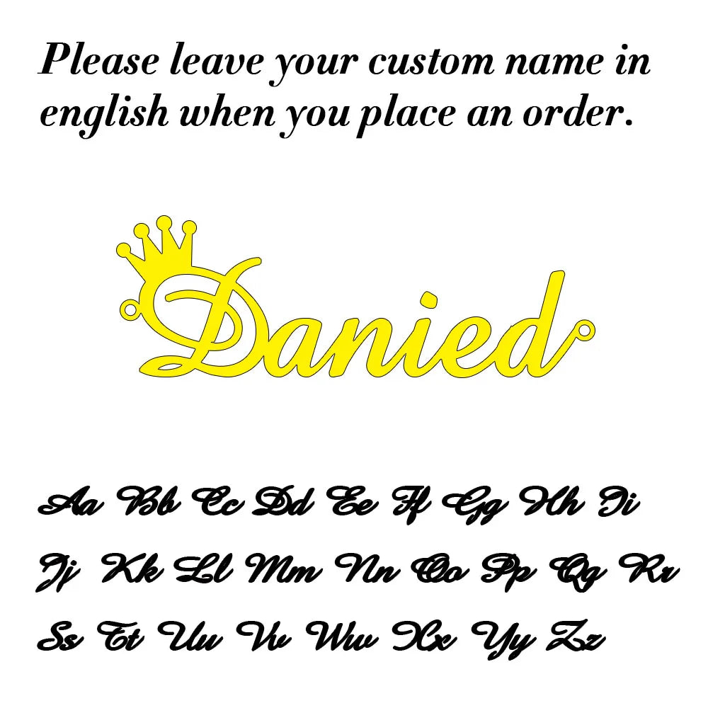 Custom Name Necklace for Women Personalized Cursive Letter Pendant Stainless Steel Jewelry — view 8 of jewelry & watches