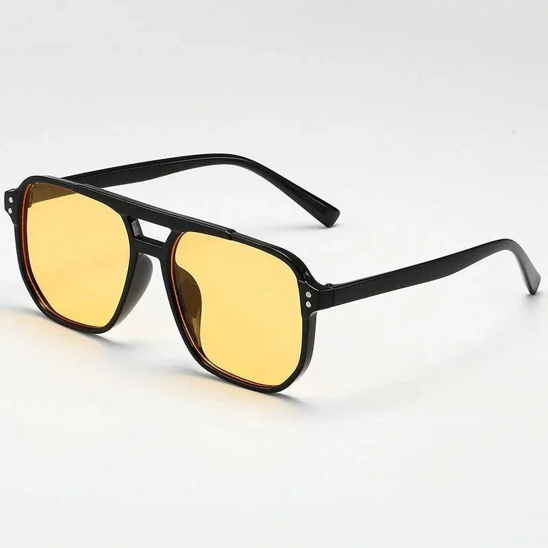 Oversized Square Sunglasses, Unisex Retro Shades, UV400 — view 4 of sunglasses
