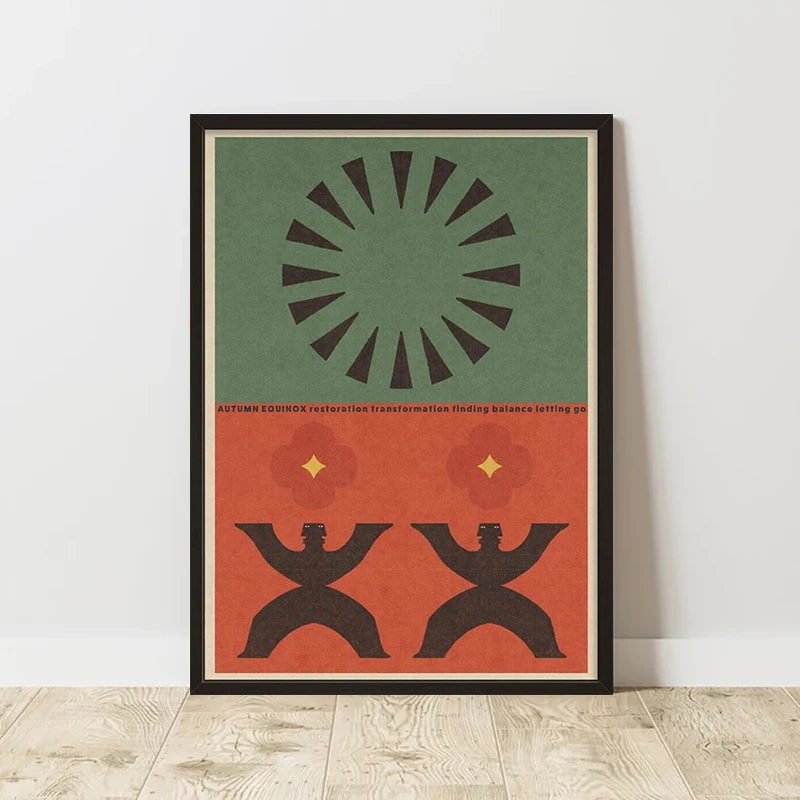Classic Retro Abstract Art Canvas Poster &mdash; Frameless Print for Home &amp; Room Wall Decor — view 7 of wall art & prints