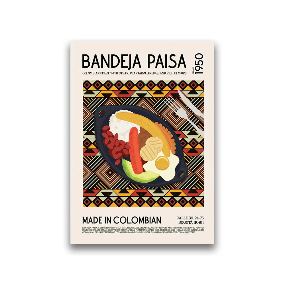 Delicious World Cuisine Canvas Poster &mdash; Pho, Ramen &amp; Tapas Wall Art for Kitchen Decor