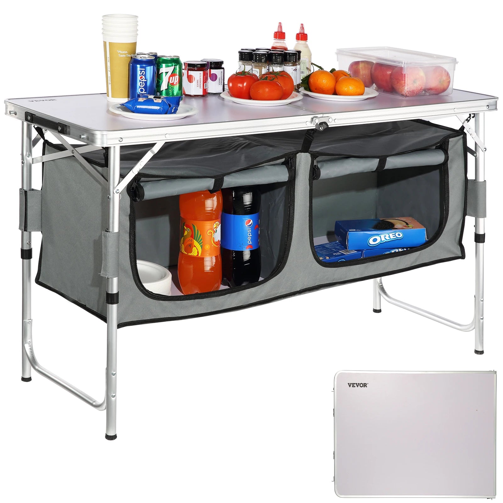 SucceBuy Aluminum Camping Folding Table — Quick-Set Cooking Station — view 1 of outdoor sports