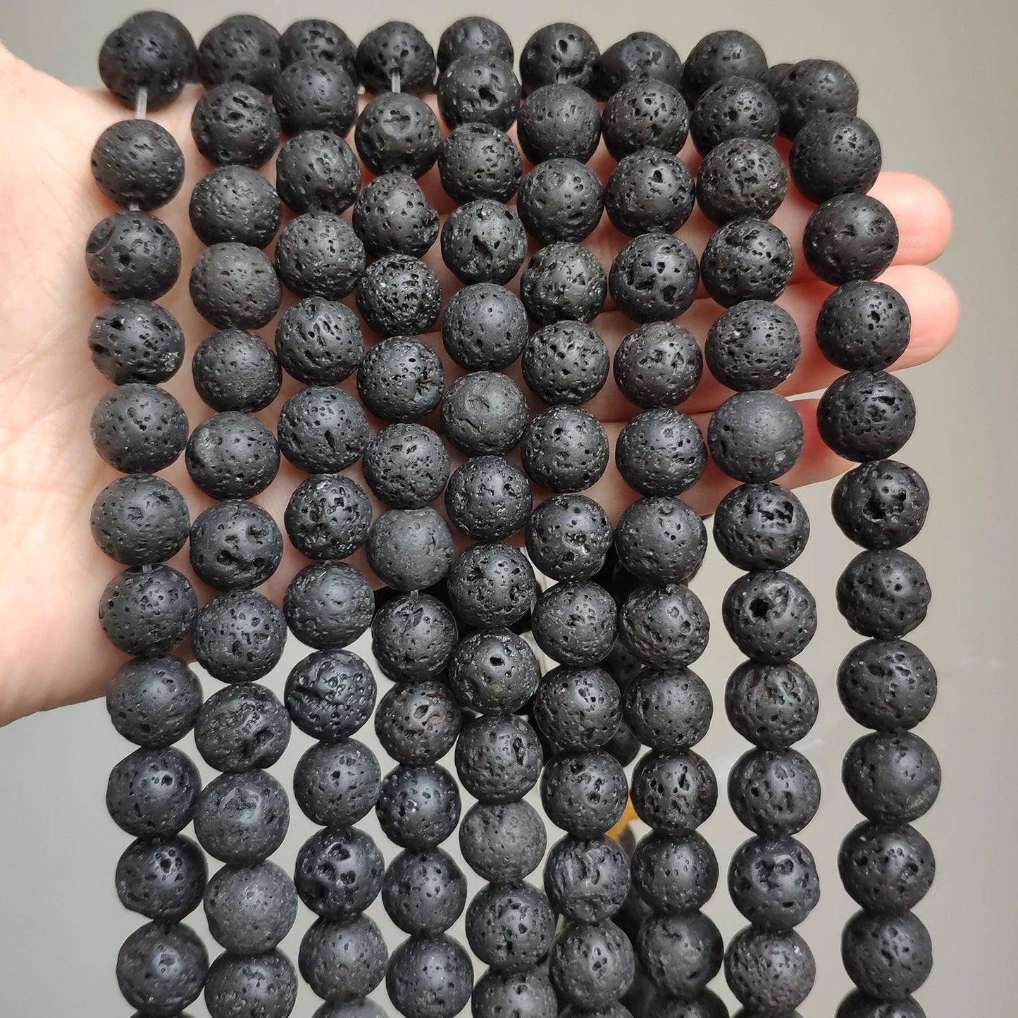 Pearl & Yooperlite Fire Sodalite Beads 15" — 8mm Glow Stone Strand for DIY Jewelry
