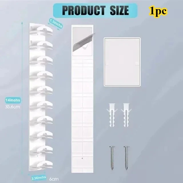 Storage Organizer 10-Grid Cap Rack — Wall-Mount Hat Holder Closet Hanger Space Saver — view 7 of storage & organisation