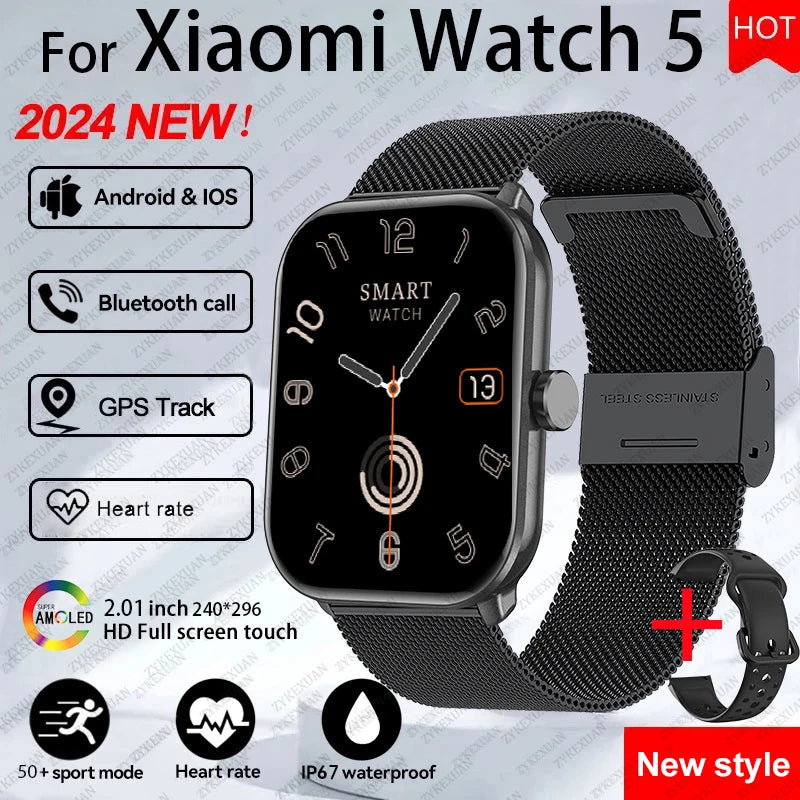 For Xiaomi Watch 5 Global — AMOLED Smart Watch HD Bluetooth Call GPS Smartwatch — view 8 of smart watches