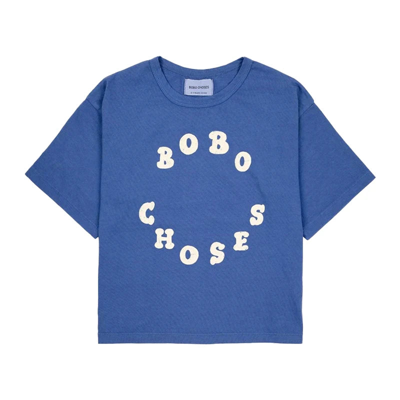 Kids T Shirts 2024 New Summer Brand Boys Girls Cute Print Short Sleeve Tees Baby Child Cotton Outwear Tops Clothing