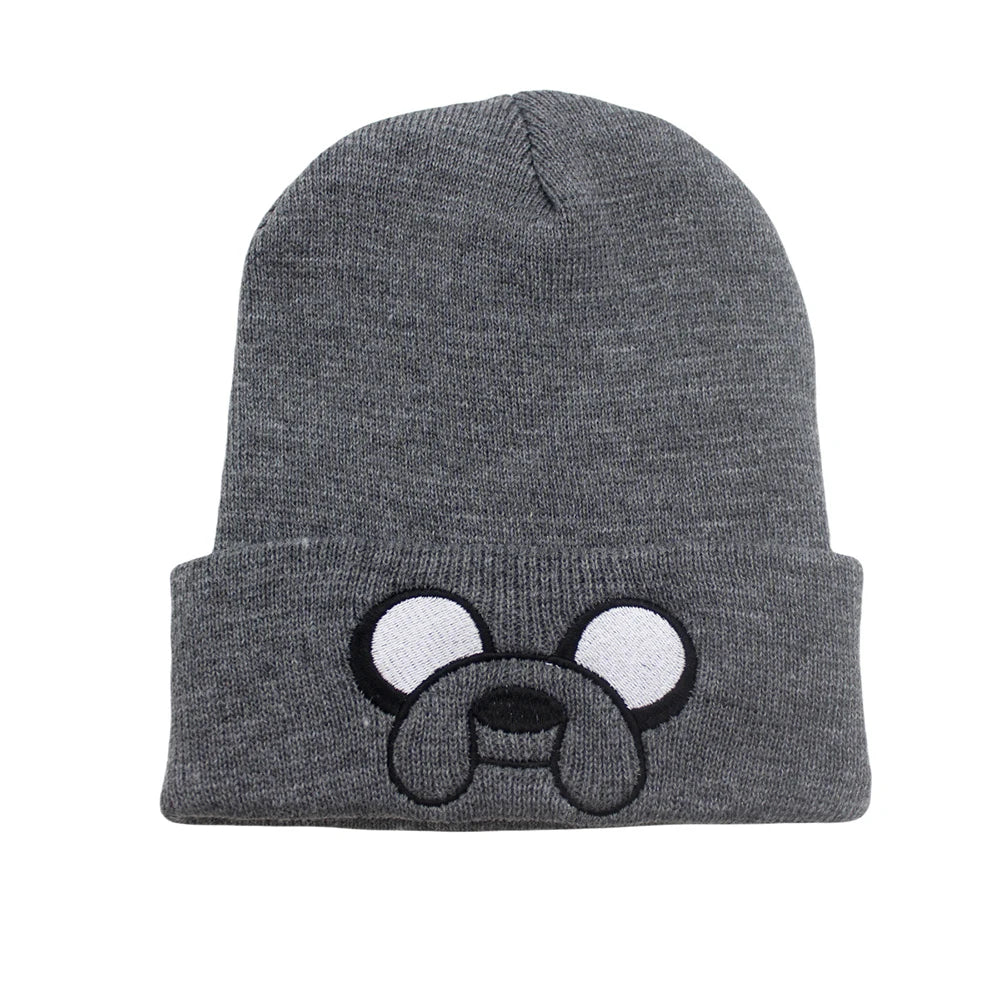 Puppy Pattern Knitted Hat - Embroidered Kids Beanie with Ear Flaps — view 5 of kids hats
