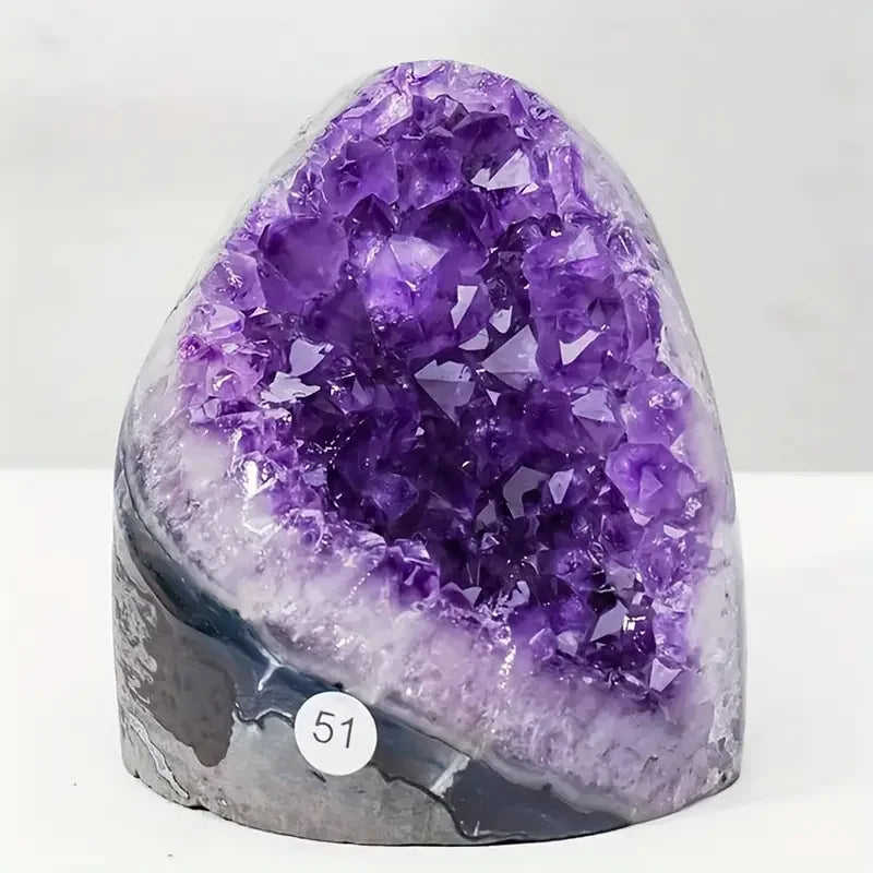 Crystal & Gemstone Purple Amethyst Cluster — Natural Raw Stone Ornament for Home & Office