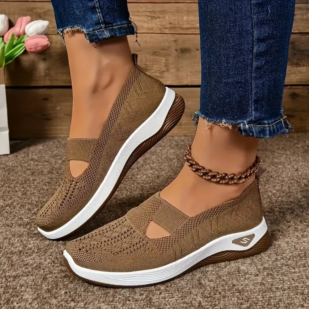 Women's shoes Solid Color Breathable Sneakers, casual sneaker women's summer sneakers, Low-top Knitted Casual Shoes Mom Shoes — view 14 of product