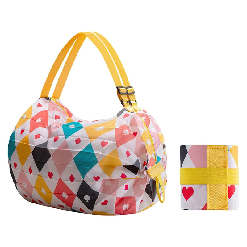 Foldable Waterproof Travel Bag - Portable Beach & Grocery Shopping Tote — view 11 of shopping bags