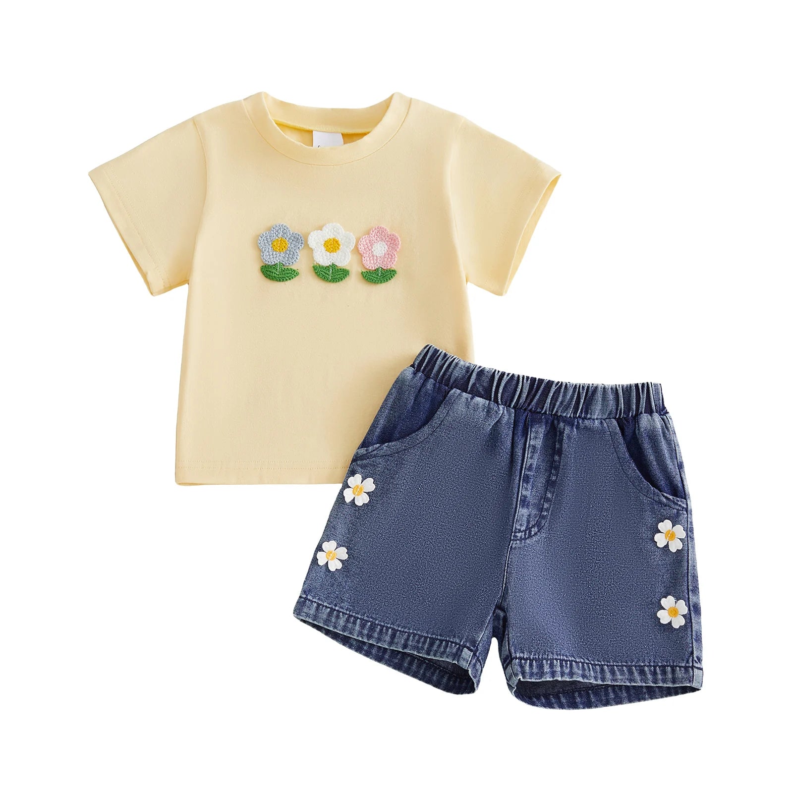 Girls Floral Tank Top & Skirt Set - Sleeveless Summer Outfit for Kids — view 8 of girls sets