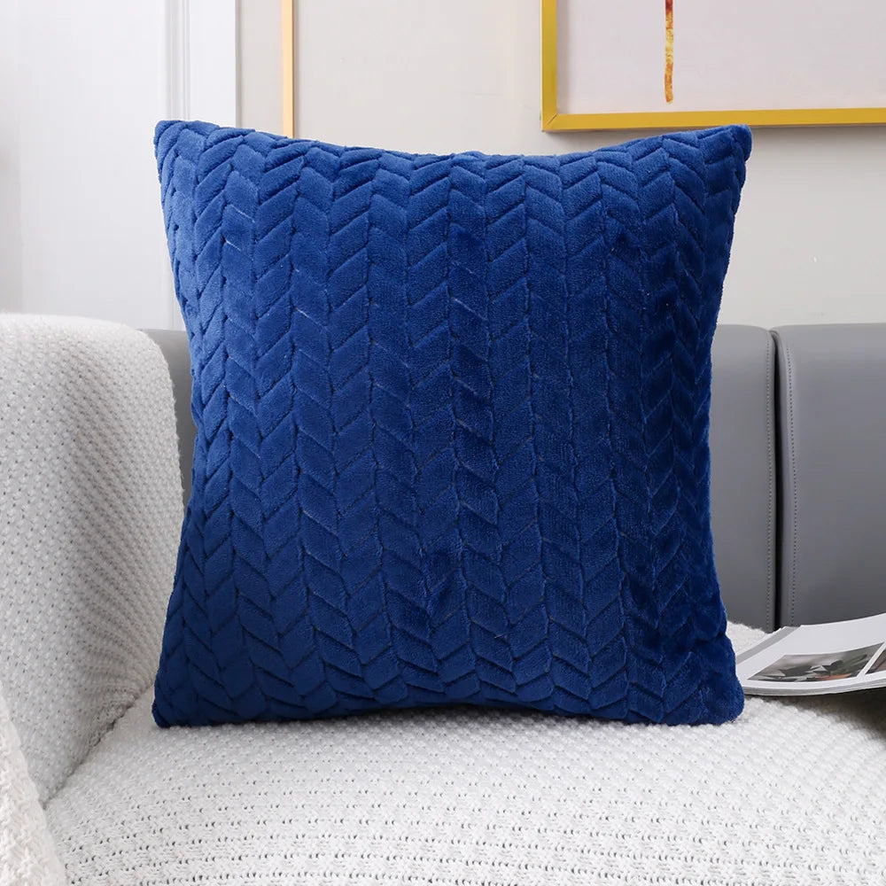 Plush Decorative Pillowcase &mdash; 43&times;43 cm Soft Geometric Throw Pillow Cover for Home &amp; Car — view 12 of cushion covers & pillow cases