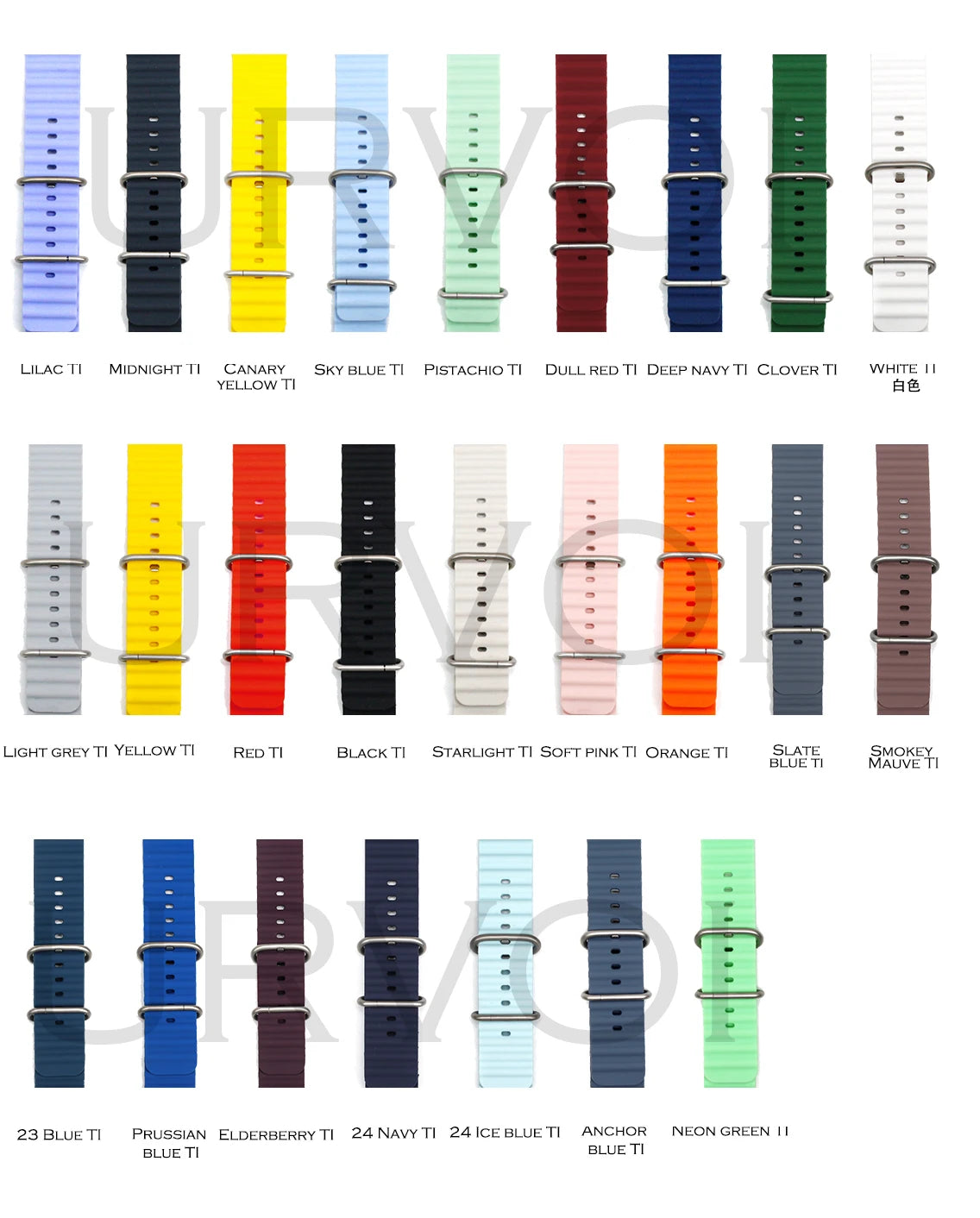 URVOI Ocean Band for Apple Watch Ultra — Sport Strap 42/44/45/46/49mm — view 3 of watch straps