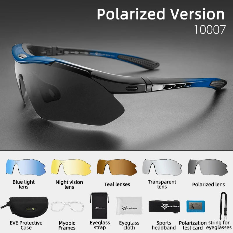 Polarized Sport Cycling Sunglasses — Men's UV400 MTB & Road Bike Glasses — view 8 of sunglasses