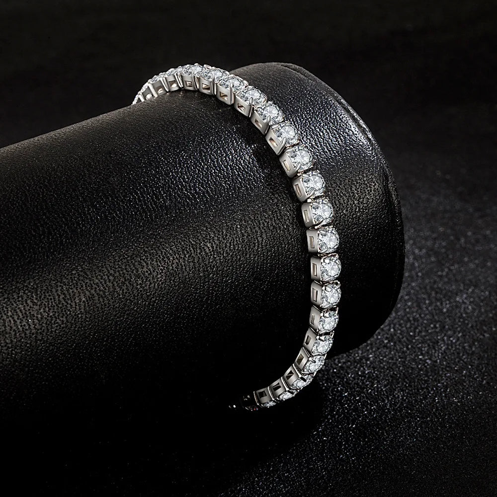 Lihong Women's S925 Sterling Silver Tennis Bracelet — Zirconia Fashion Jewelry — view 2 of jewelry