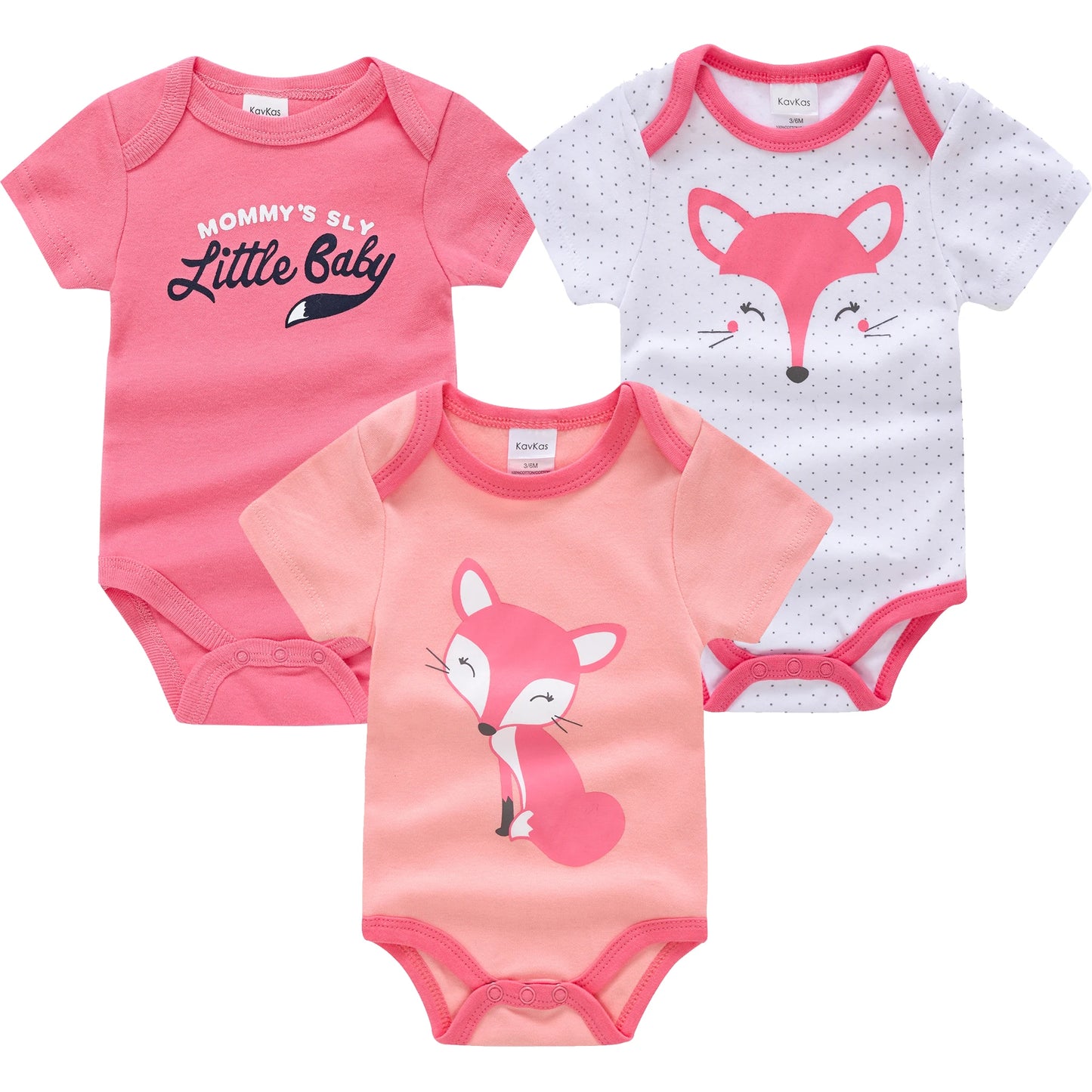 Baby Girls Cotton Bodysuit 3 & 6 Pack - Short Sleeve Newborn Onesies — view 7 of baby bodysuits