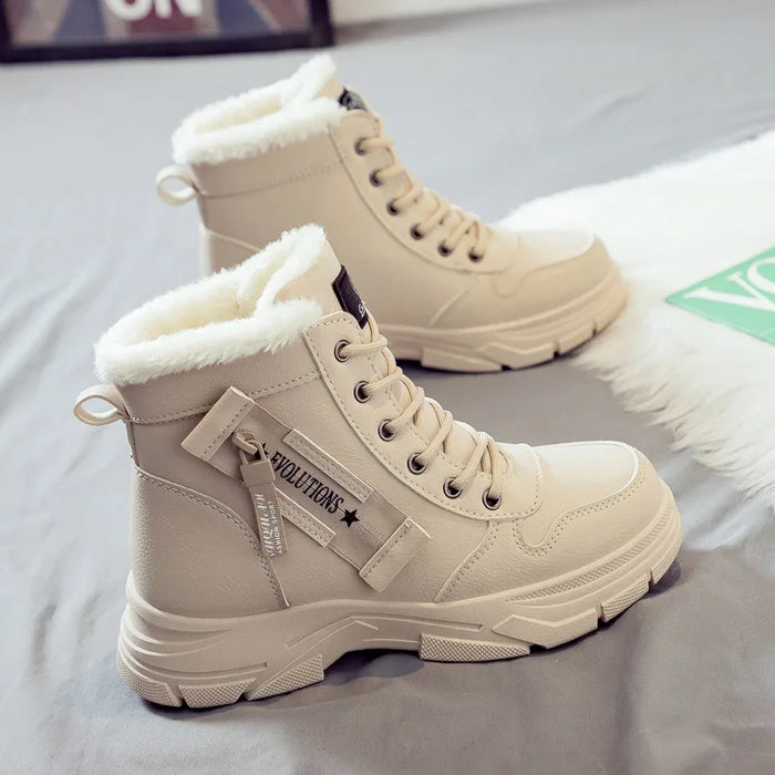 Winter Snow Boots for Women — High-Top Lightweight Platform Sneaker Boots — view 1 of boots