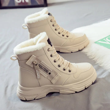 Winter Snow Boots for Women — High-Top Lightweight Platform Sneaker Boots — view 1 of boots