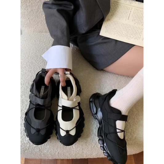 Flats & Ballet — Sporty Mary Jane Flats, Height-Boost Casual Walking Shoes — view 1 of flats & ballet
