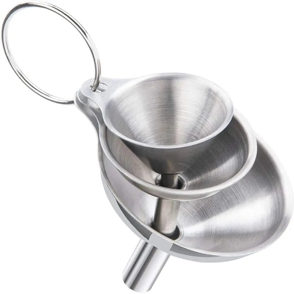 Wide-Mouth Stainless Steel Funnel &mdash; Cooking Oil Filter &amp; Spice Strainer with Handle — view 14 of kitchen gadgets
