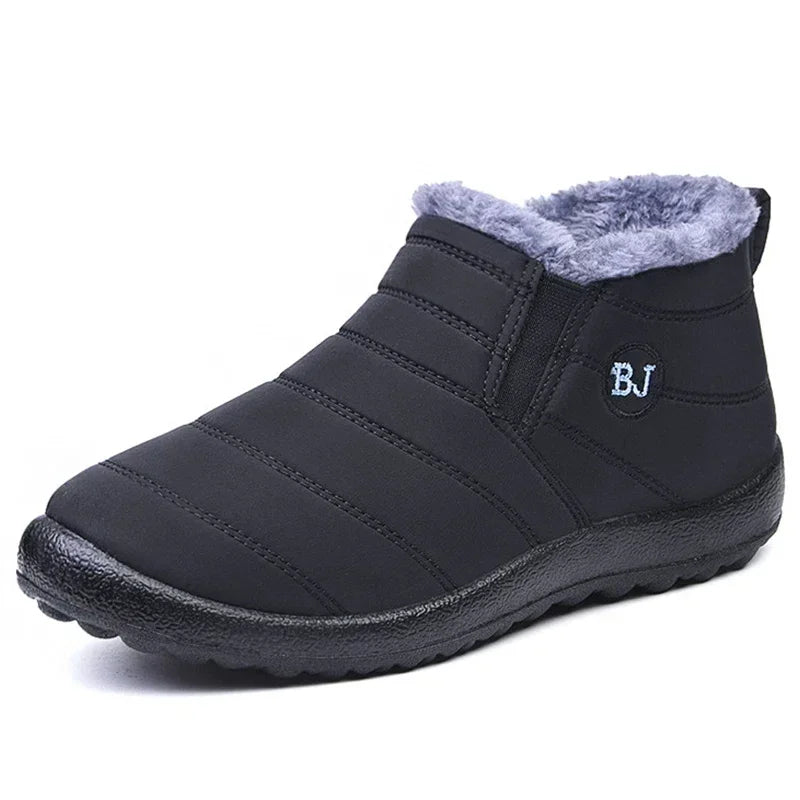 Waterproof Winter Boots for Women — Plush Snow Boots Couple's Cotton Ankle Boots — view 5 of boots