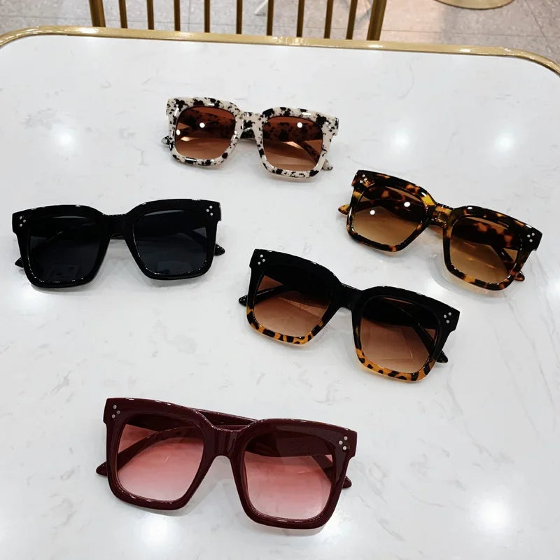 Oversized Square Sunglasses Retro Black — Celebrity-Coded Driving Vintage Designer Mirror Shades — view 2 of sunglasses