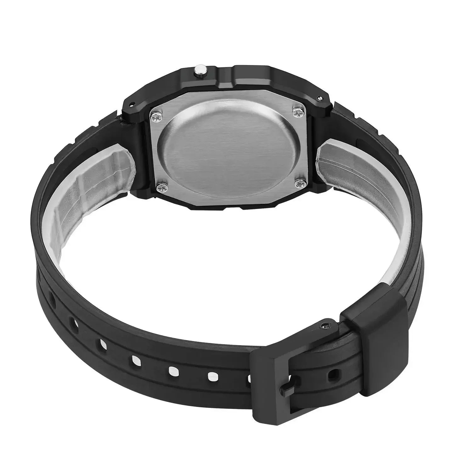 Men's Square LED Digital Sport Watch — Minimalist Silicone Strap Electronic Wristwatch — view 6 of watches