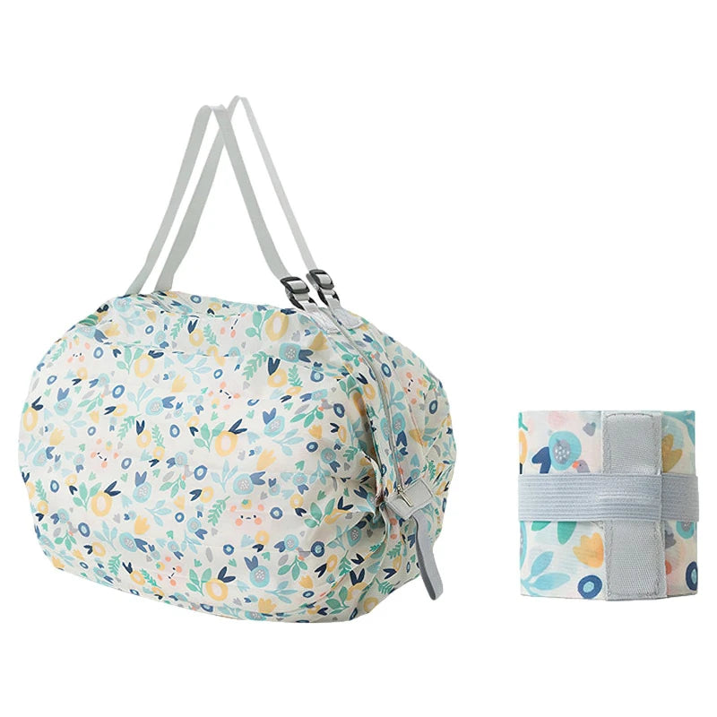 Foldable Waterproof Travel Bag - Portable Beach & Grocery Shopping Tote — view 8 of shopping bags