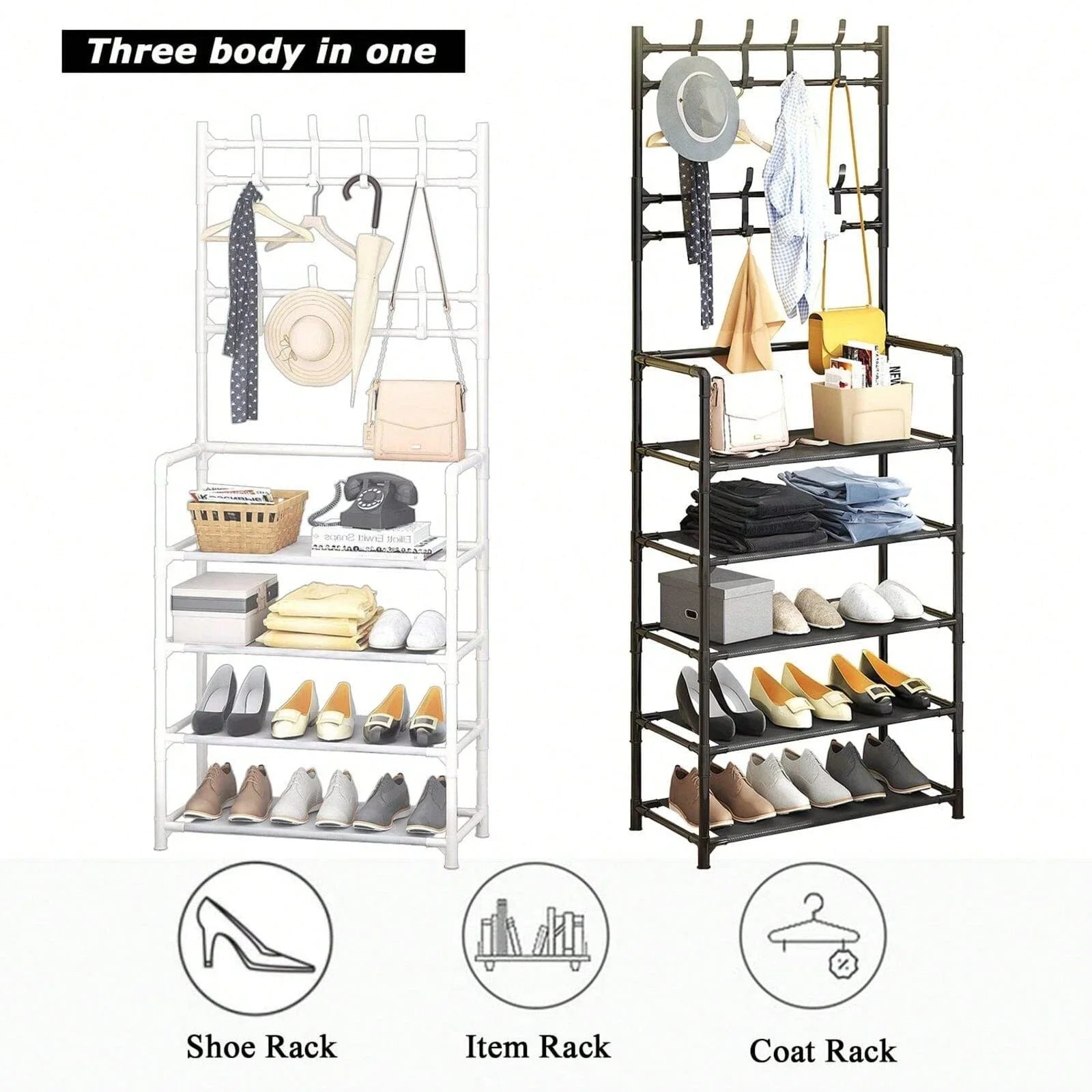 Multi-Functional Entryway Shoe Rack – Large Capacity Multi-Layer Organizer for Shoes & Bags — view 3 of shoes & footwear