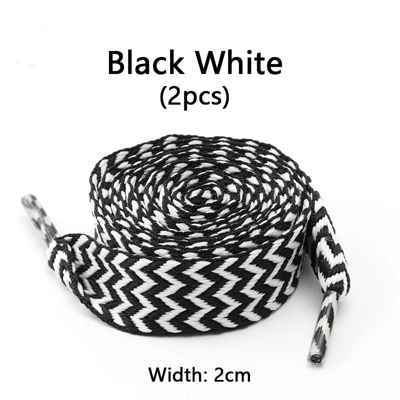 Designer-Look Flat Shoelaces — Chevron Pattern Sneaker Laces — view 9 of shoe accessories
