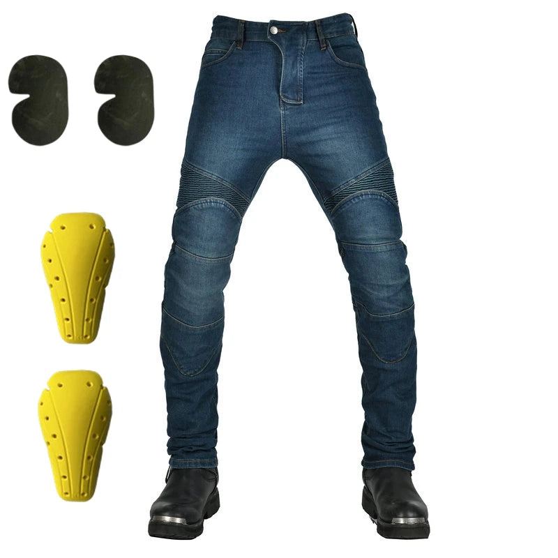 Men's Motorcycle Riding Jeans — Anti-Fall Racing Rider Pants All Seasons — view 7 of men's clothing