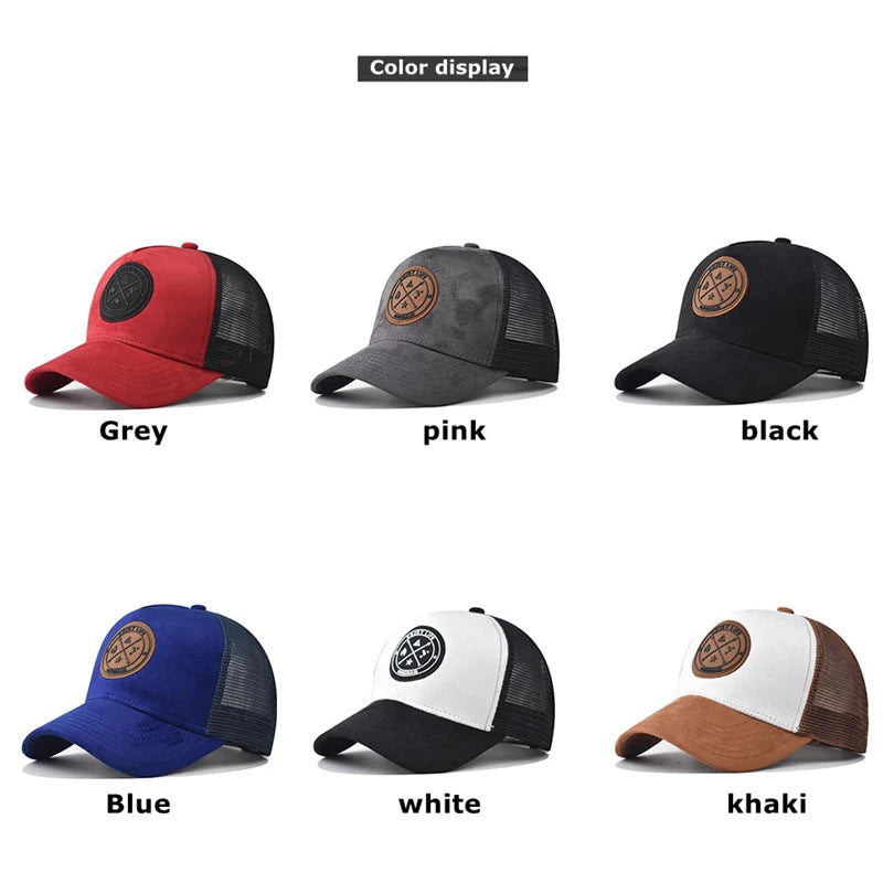 Summer Mesh Baseball Cap ENJOY LIFE — Breathable Snapback Trucker Hip-Hop Patch Hat Unisex — view 3 of hats & caps