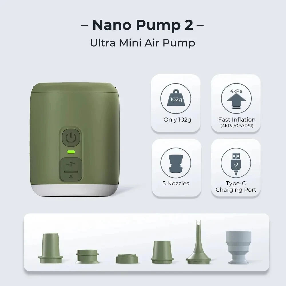 WESTTUNE Tiny Air Pump with Camping Lantern — 4.5kPa Magnetic Pump — view 2 of outdoor sports