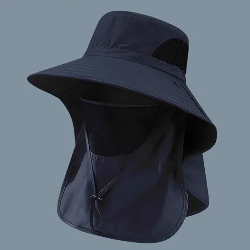 Summer Sun Hats UV Protection Outdoor Hunting Fishing Cap For Men Women Hiking Camping Visor Bucket Hat Neck Flap Fisherman Hat — view 10 of product