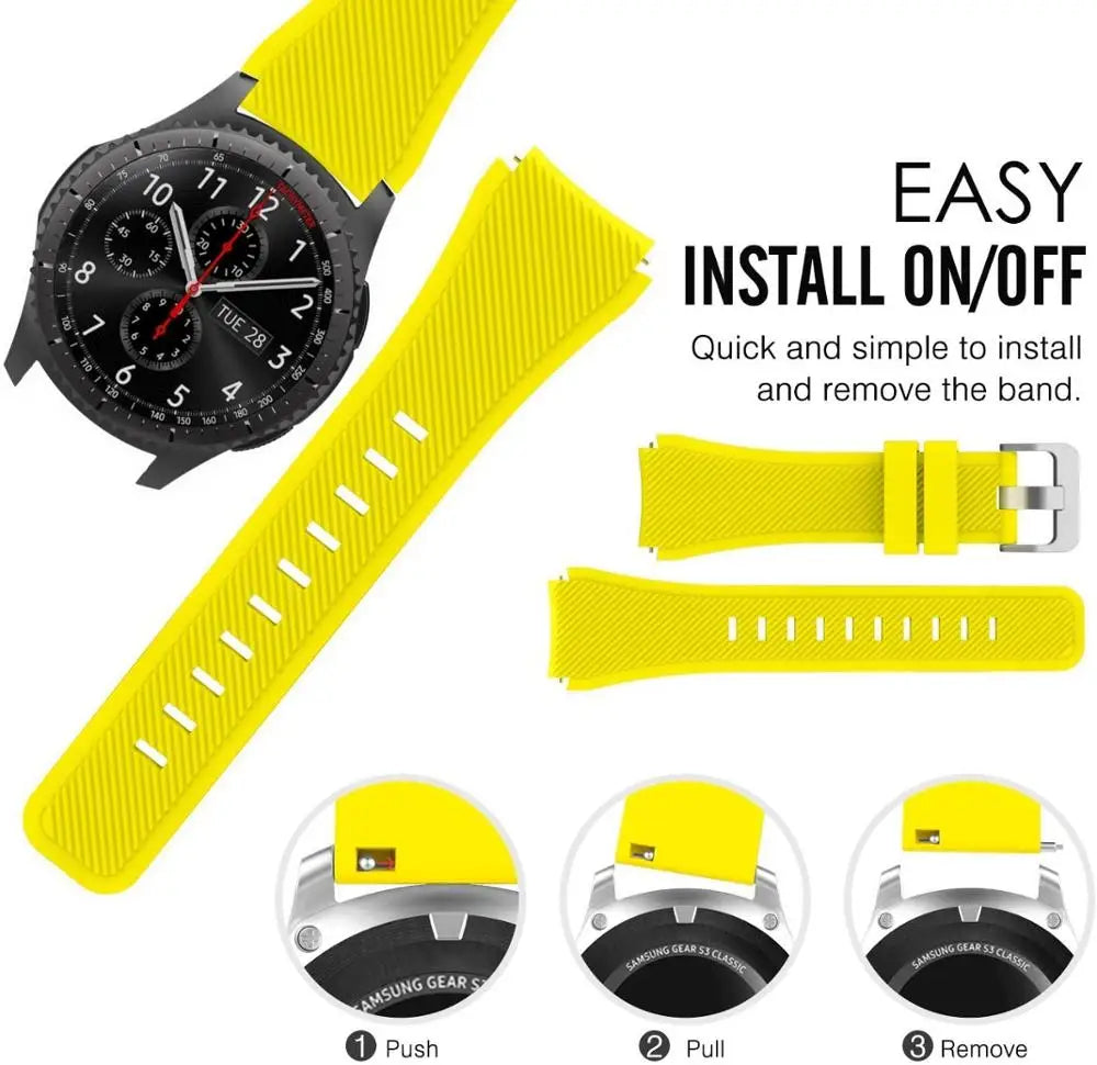 20/22mm Quick-Release Watch Strap for Samsung Galaxy Watch 6/5/4 & Gear S3 — Leather-Look Band — view 4 of watch straps