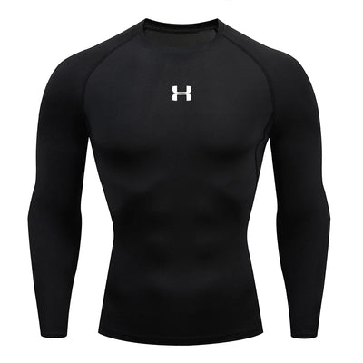 Men&rsquo;s Running Compression Tee &mdash; Long-Sleeve Athletic Rashguard &amp; Training Shirt — view 1 of sports & fitness