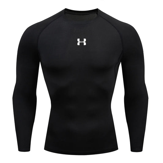 Men&rsquo;s Running Compression Tee &mdash; Long-Sleeve Athletic Rashguard &amp; Training Shirt — view 1 of sports & fitness
