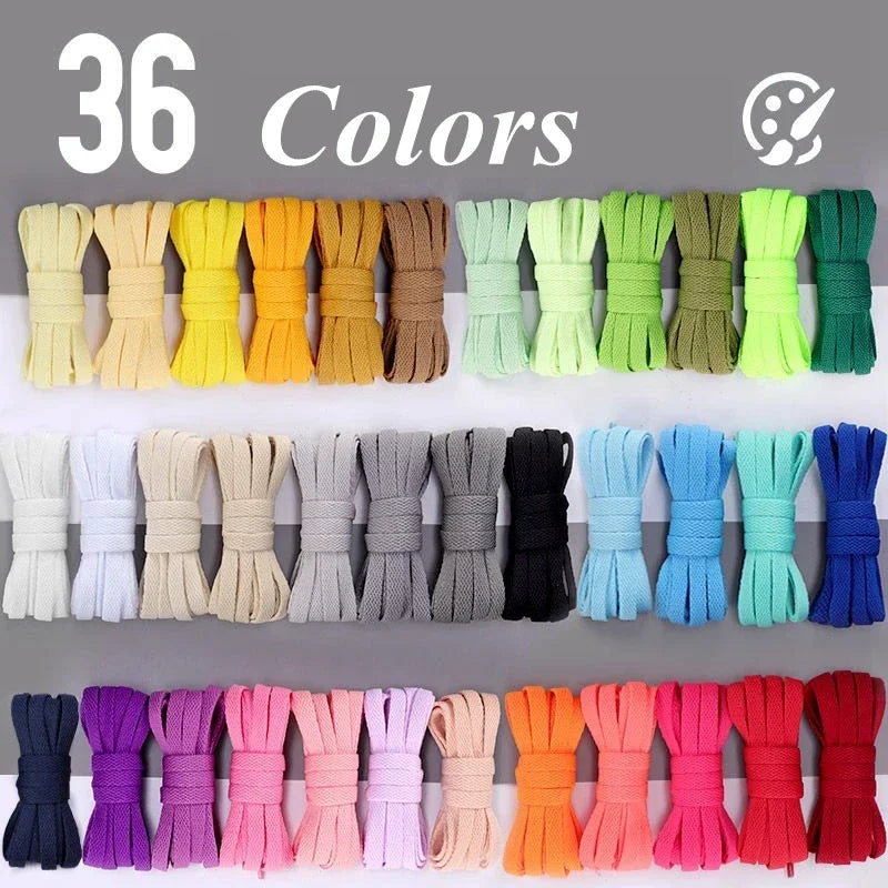 Flat Shoelaces — 36-Color Fabric Sneaker Laces (1 Pair) — view 2 of shoe accessories