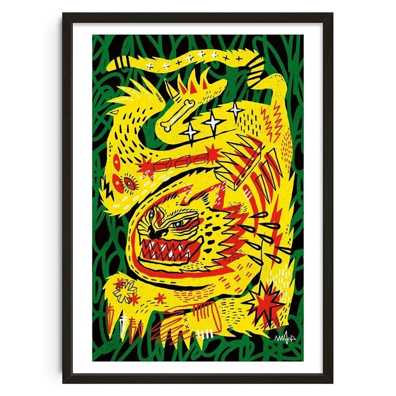 Retro Abstract Nourishing Soul Canvas Poster &mdash; Classic Wall Art for Living Room Decor