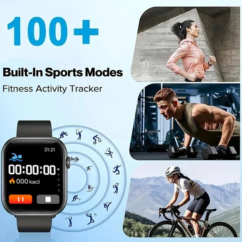 2025 Men's Smart Watch — 1.73in Bluetooth Call Blood Oxygen & Pressure Monitor Smartwatch — view 6 of smart watches