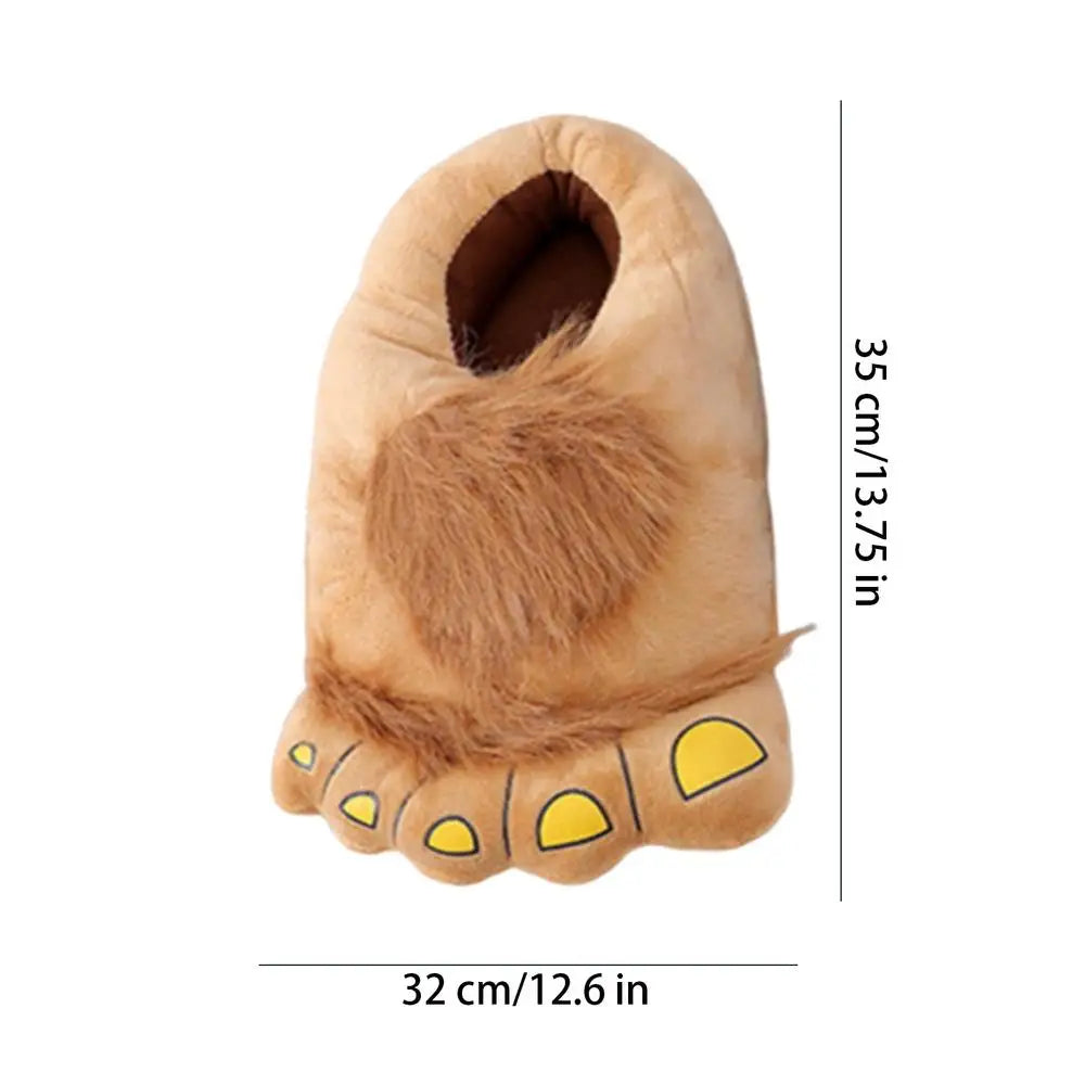 Big Foot Novelty Slippers — Oversized Plush Indoor House Shoes — view 7 of sandals & slides
