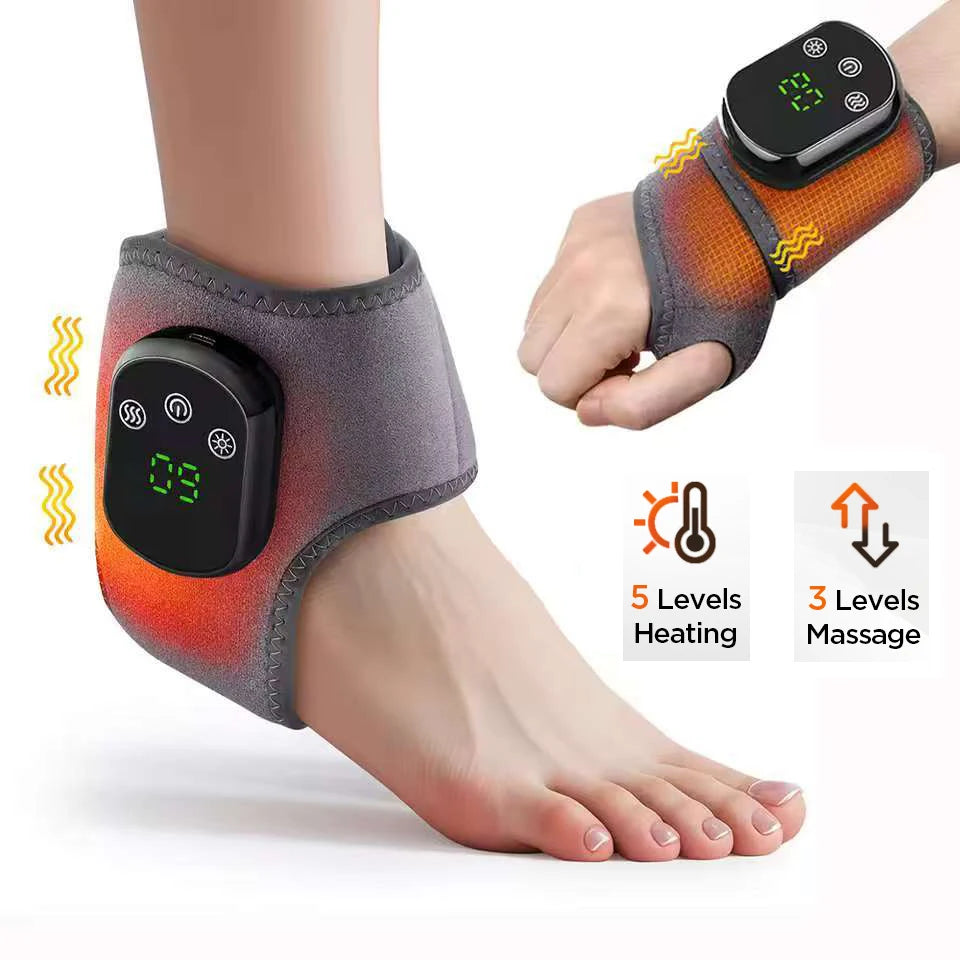 Electric Heating Wrist Guard — Vibration Massage for Carpal Tunnel Relief — view 1 of braces & support