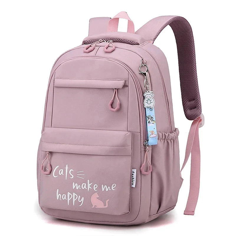 Girl School Bag Backpack Back Pack For Teenager Women Children Female Pink Schoolbag Primary High Bagpack Class Teens Child Kids