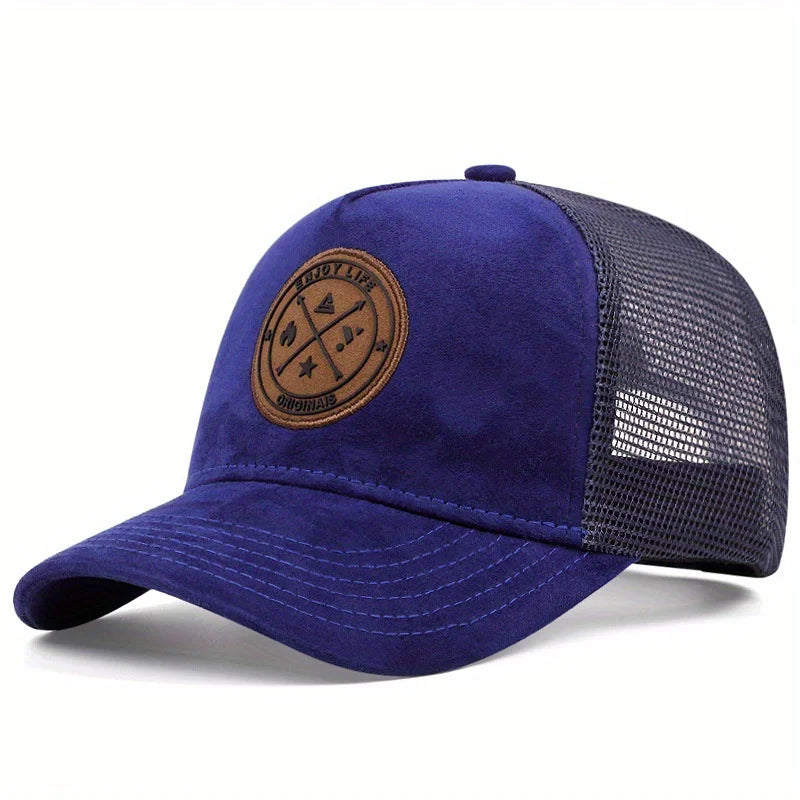 Summer Mesh Baseball Cap ENJOY LIFE — Breathable Snapback Trucker Hip-Hop Patch Hat Unisex — view 8 of hats & caps