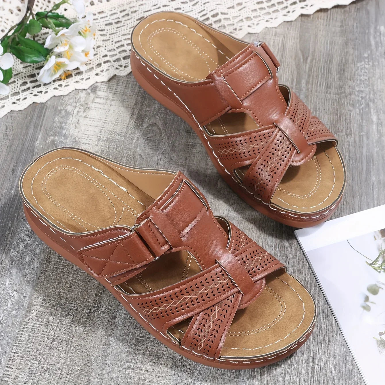 Summer Sandals Striped Fisherman — Arch-Support Closed-Toe Slides (2026 Trend) — view 7 of summer sandals