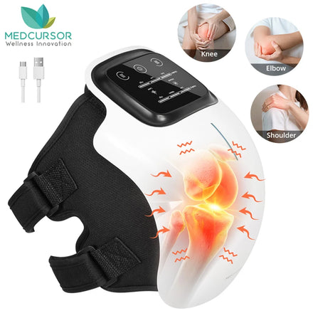 Medcursor Wireless Heated Knee Massager — Hot Compress & Vibration — view 1 of recovery & massage