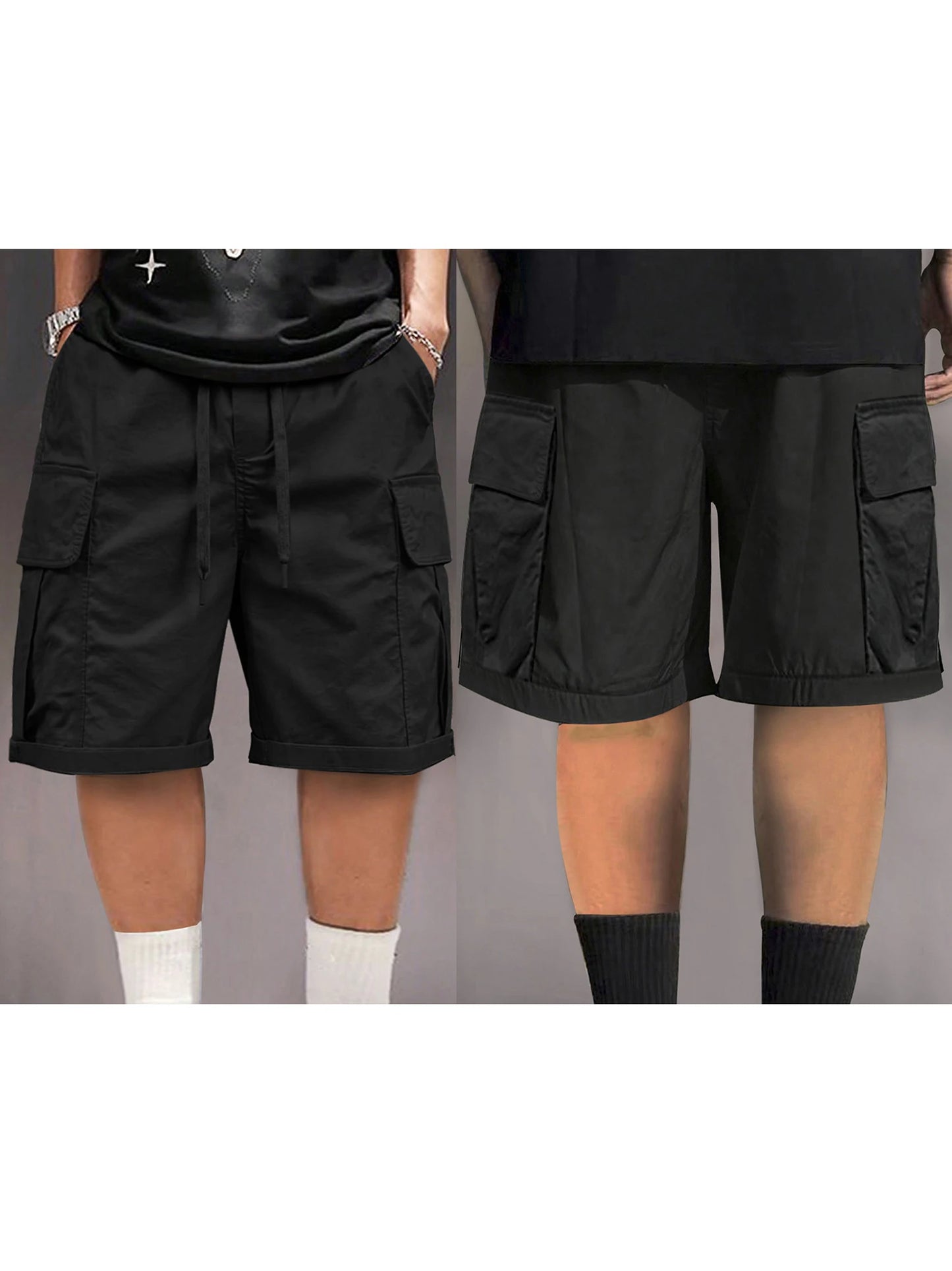 Men&rsquo;s Quick-Dry Cargo Shorts &mdash; Lightweight Elastic Waistband with Multiple Pockets — view 2 of shorts