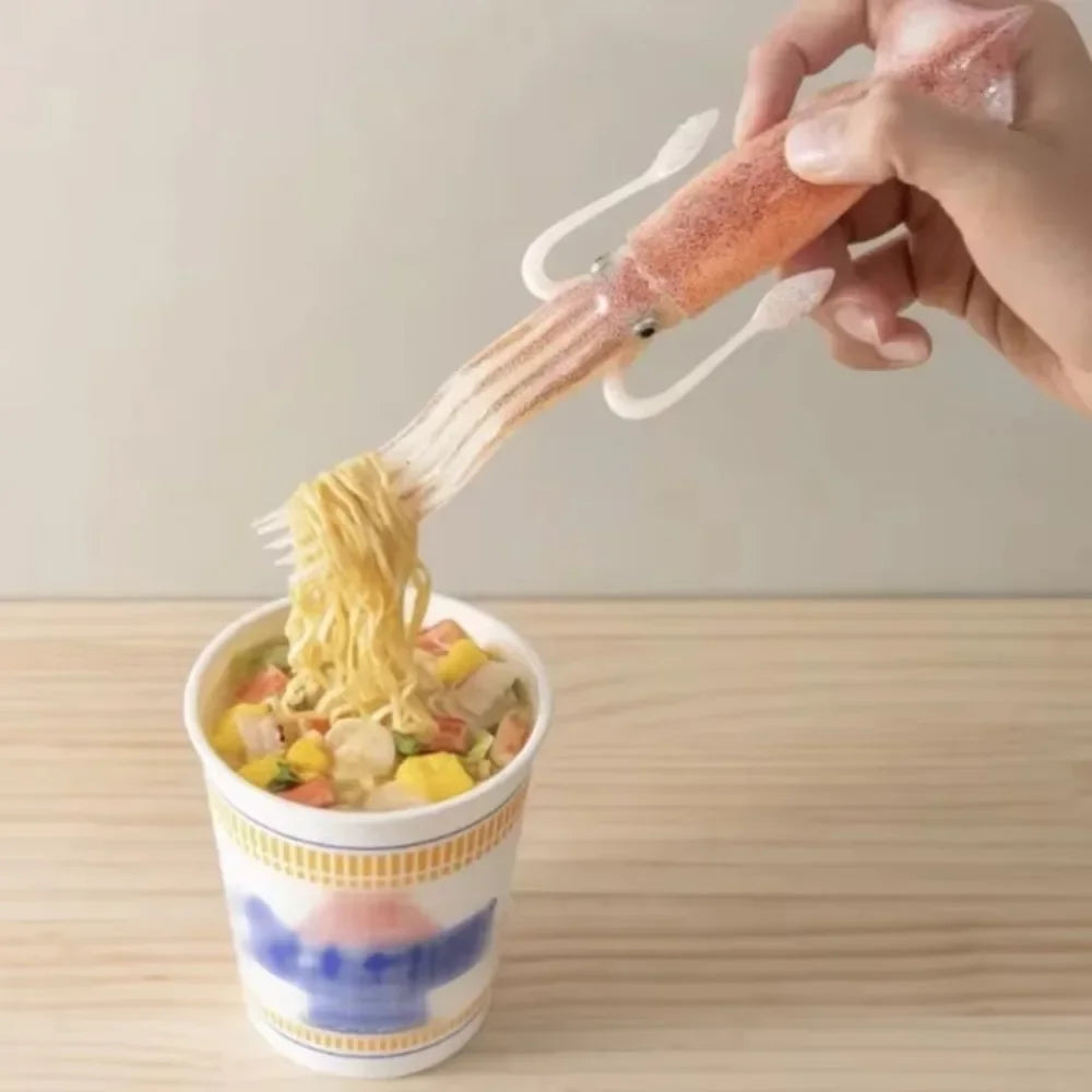 Funny Squid Cuttlefish Fork — Heat-Resistant Noodle & Food-Pick Kitchen Fork — view 3 of dining & tableware
